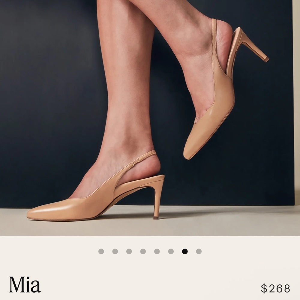 Inez Mia Almond Napa Leather Shoes size 8 Wide